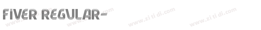 Fiver Regular字体转换